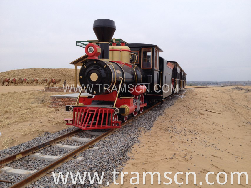 sightseeing train in desert